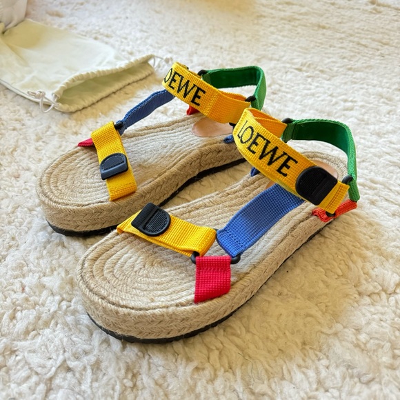 Loewe color-block espadrille sandals - Picture 4 of 6